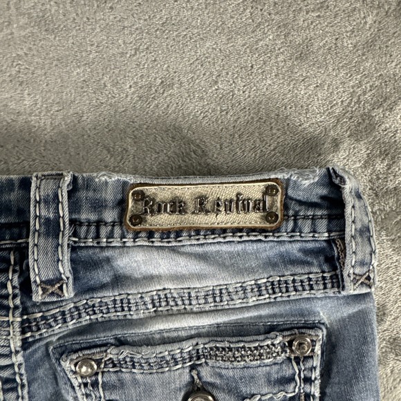 Rock Revival Raylea Jeans Women's 28" Light Wash Bootcut Distressed Fits 29x30 - Picture 4 of 16